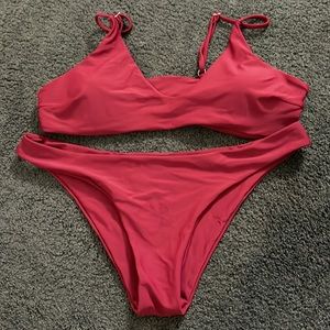 Zaful red bathing suit set. Size large.